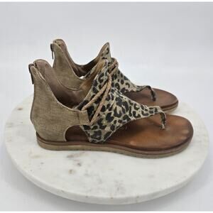 Very G Boho Festival Sparta Leopard Sandals